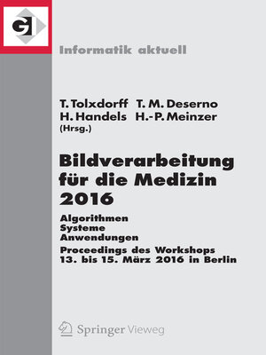 cover image of Bildverarbeitung für die Medizin 2016